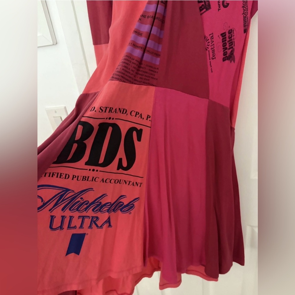 Marine Serre regenerated upcycled patchwork Long … - image 4